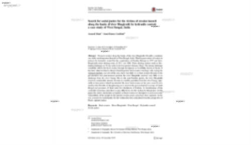 Search for social justice for the victims of erosion hazard along the banks of river Bhagirathi by hydraulic control: a case study of West Bengal, India